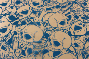 Blue Cartoon Skulls - 100cm