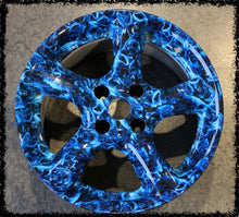 Blue Flaming Skulls - 100cm